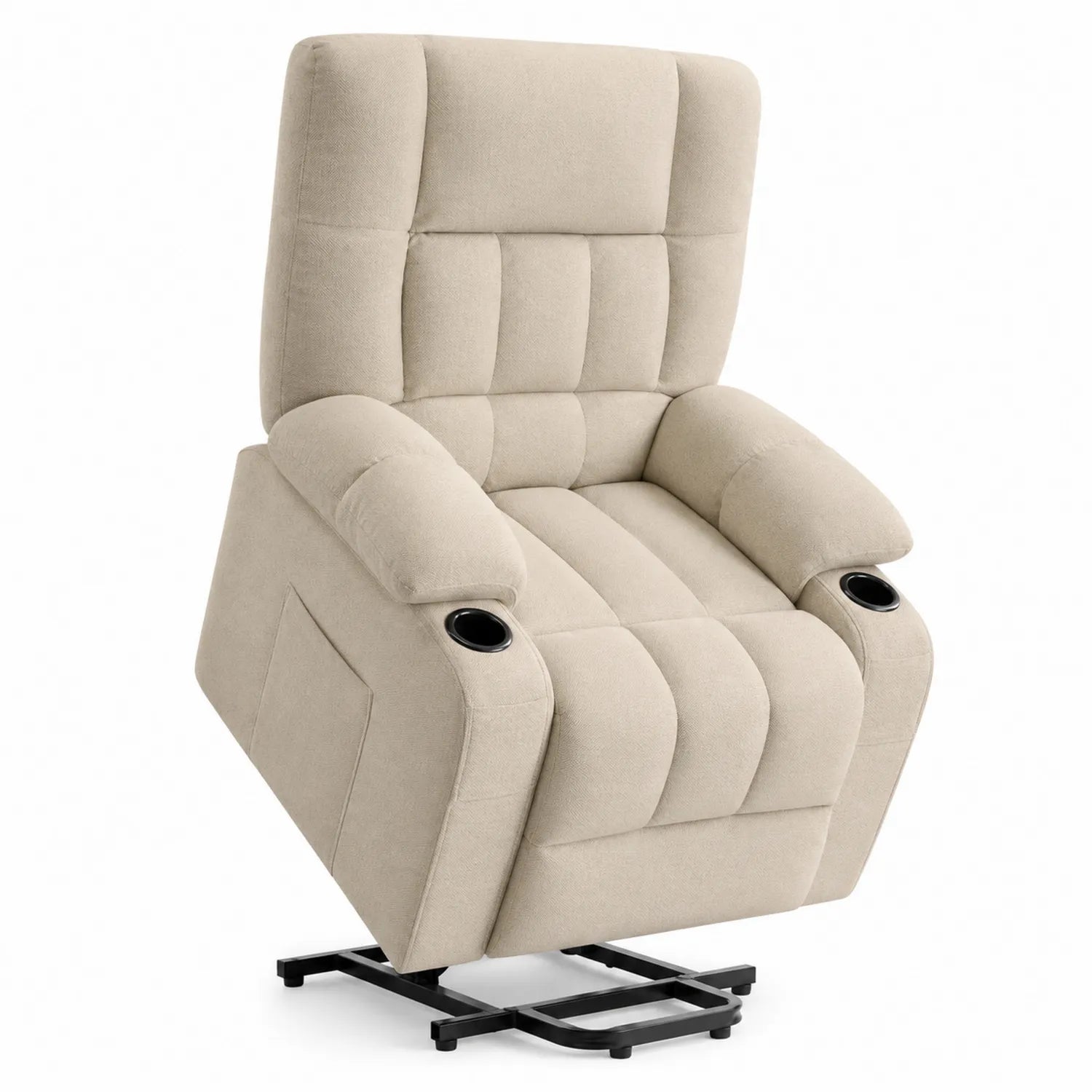 Verstellbarer Polyester Fernsehsessel Beige