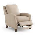 Relaxsessel Leder Beige Massivholz 105 cm x 80 cm x 85 cm