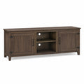 TV-Schrank aus MDF mit Nussbaumfurnier, Braun