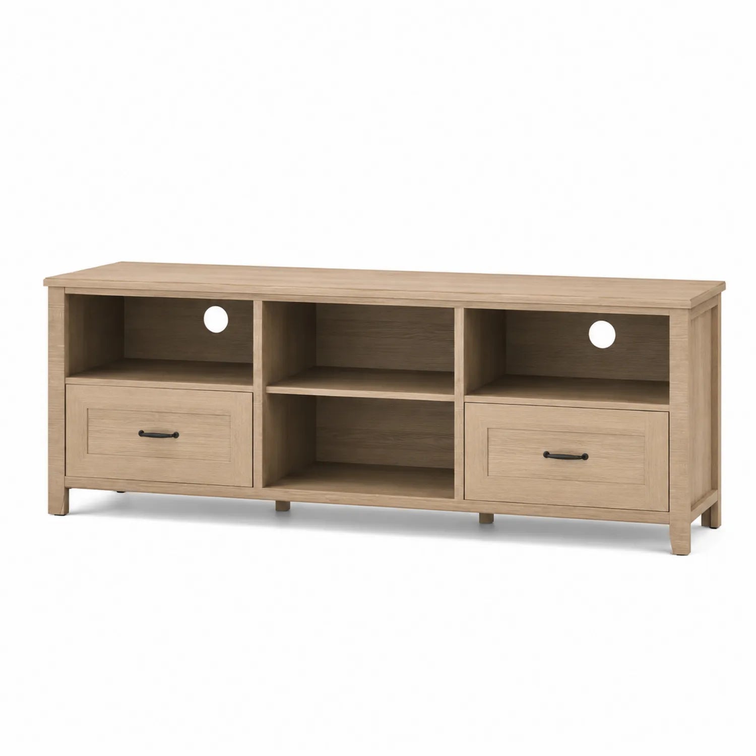TV-Schrank Holz Natur 140x40x50 cm