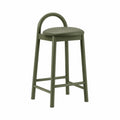 Hocker Metall Grüner PU-Sitz 75cm